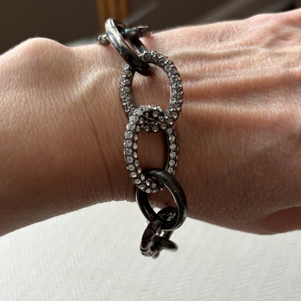 Brighton Black and Silver Link Bracelet